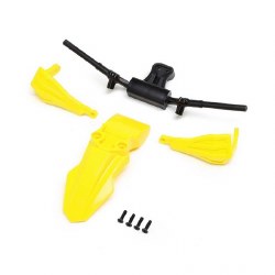 Losi Fender, Handguards & Handle Bars, Yellow: PM-SM