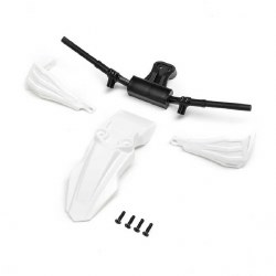 Losi Fender, Handguards & Handle Bars, White: PM-SM