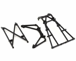 Rear Cage & Hoop Bar, Black: LMT Mega