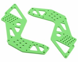 Rear Chassis Plate, Green (2): LMT Mega KS