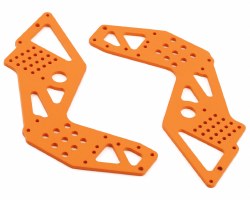 Rear Chassis Plates, Orange (2): LMT Mega BH