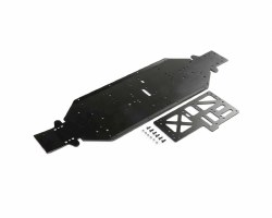 Chassis w/Brace, 4mm Black: DBXL-E 2.0