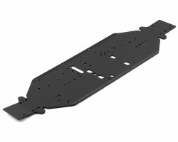 Chassis w/Brace Plate, 4mm, Black: DBXL 2.0