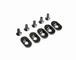 EngineMntInsert&Screws, BLK, 18.5T(5): 5ive-T 2.0