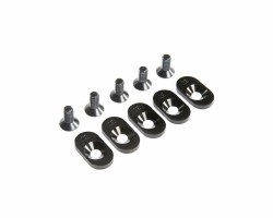 EngineMntInsert&Screws, BLK, 19T(5): 5ive-T 2.0