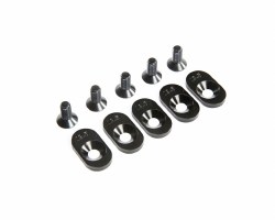 EngineMntInsert&Screws, BLK, 19.5T(5): 5ive-T 2.0