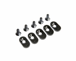 EngineMntInsert&Screws, BLK, 20T(5): 5ive-T 2.0