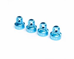 Shock Cap Set, Aluminum, King Blue: SBR 2.0