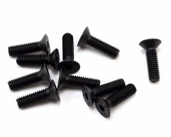 Flat Head Screws, Stl, BO, M4 x 14mm (10)