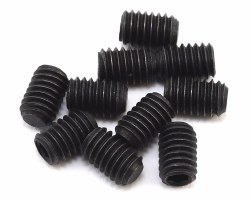 Set Screws, Stl, BO, Flat Point, M4 x 6mm (10)