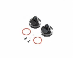 Shock Cap, Aluminum, Black (2): LST/2, 3XL-E