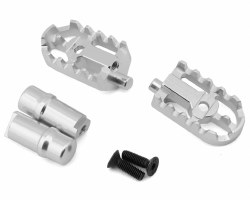 Aluminum Foot Pegs, Silver: PM-MX