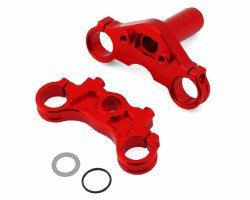 Aluminum Triple Clamp Set, Red: PM-MX