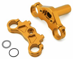 Aluminum Triple Clamp Set, Gold: PM-MX