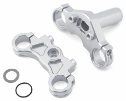 Aluminum Triple Clamp Set, Silver: PM-MX