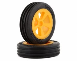 Rib Front Tire, Mounted, Orange (2): Mini JRX2