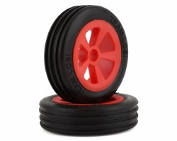 Rib Front Tire, Mounted, Red (2): Mini JRX2