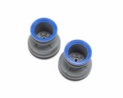 MT Wheel, Blue Beadlock, Lt Grey(2): Mini LMT