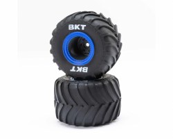 MT Tires, Blue Beadlock, Premount(2): Mini LMT