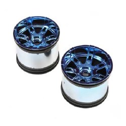 Wheel, 17mm, Blue Chrome (2): LST 3XL-E