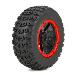 Left & Right Tire (1ea), Premounted: 1:5 4wd DB XL