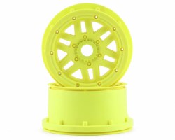 Wheel & Beadlock Set, Flo Yellow (2): 5ive-T 2.0