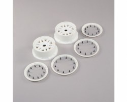 Wheel & Beadlock Set, White (2): 5ive-T 2.0