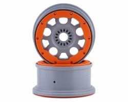 Wheels, Silver, Orange Bead Lock (2): DBXL-E 2.0