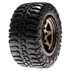 Front Wheels & Tires Mnted- Blk Chr (Pr): Mini-DT