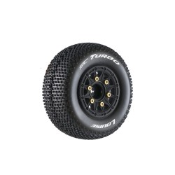 SC-Turbo 2.2/3.0" 1/10 Short Course (Soft Compound) 12,14,17mm Removable Hex on Black Wheels (2)