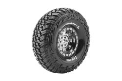 CR-Griffin 1.9" 1/10 Crawler (Super Soft Compound) 12mm Hex on Black/Chrome Wheels (2)