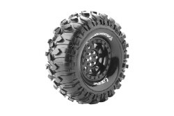 CR-Rowdy 1.9" 1/10 Crawler (Super Soft Compound) 12mm Hex on Black Wheels (2)