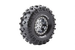 CR-Rowdy 1.9" 1/10 Crawler (Super Soft Compound) 12mm Hex on Black/Chrome Wheels (2)