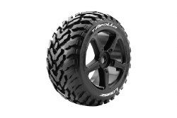 T-Apollo 1/8 Truggy (Soft Compound) 0" Offset, 17mm Hex on Spoke/Black Wheels (front/rear) (2)