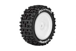 E-Pioneer 1/10 Buggy (Soft Compoud) 12mm Kyosho Hex on White Wheels (rear, 4WD) (2)