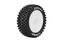 E-Uphill 1/10 Buggy (Soft Compound) 12mm Kyosho Hex on White Wheels (rear, 4WD) (2)