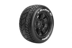 X-Rocket Monster Truck (Sport Compound) 24mm Hex on Black Wheels (For X-Maxx) (2)