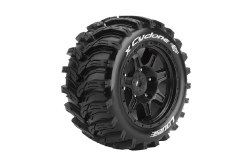 X-Cyclone Monster Truck (Sport Compound) 24mm Hex on Black Wheels (For Arrma Kraton 8S) (2)