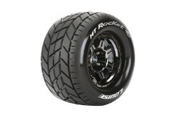 MT-Rocket 3.8" 1/8 Monster Truck (Sport Compound) 1/2" Offset, 17mm Hex on Black/Chrome Wheels (2)