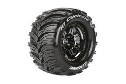 MT-Cyclone 3.8" 1/8 Monster Truck (Sport Compound) 1/2" Offset, 17mm Hex on Black/Chrome Wheels (2)