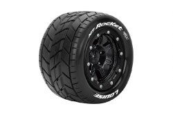 MT-Rocket 1/10 Monster Truck (Soft Compound) 1/2" Offset,17mm Hex on Black Wheels (2)