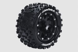 MT-Uphill 1/10 Monster Truck (Soft Compound) 1/2" Offset,17mm Hex on Black Wheels (2)