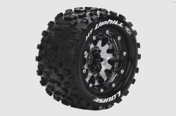 MT-Uphill 1/10 Monster Truck (Soft Compound) 1/2" Offset,17mm Hex on Black/Chrome Wheels (2)