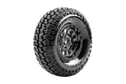 CR-Griffin 1.9" 1/10 Crawler Class 1 (Super Soft Compound) 12mm Hex on Black/Chrome Wheels (2)