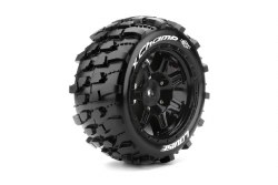 X-Champ Monster Truck (Sport Compound) 24mm Hex on Black Wheels (For X-Maxx) (2)