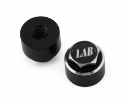 LAB Aluminum 4mm Capped Wheel Nuts (Black) (2)