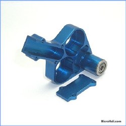 Aluminum CNC Tail Twin Motor Mount- Blue: BCP/P