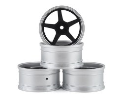 MST GT Wheel Set (Matte Silver/Black) (4)