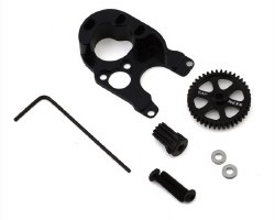 NEXX Racing SCX24 Aluminum Motor Mount w/Spur & Pinion Gear (Black)