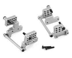 NEXX Racing Aluminum Front & Rear Shock Mounts for Traxxas TRX-4M (Silver)